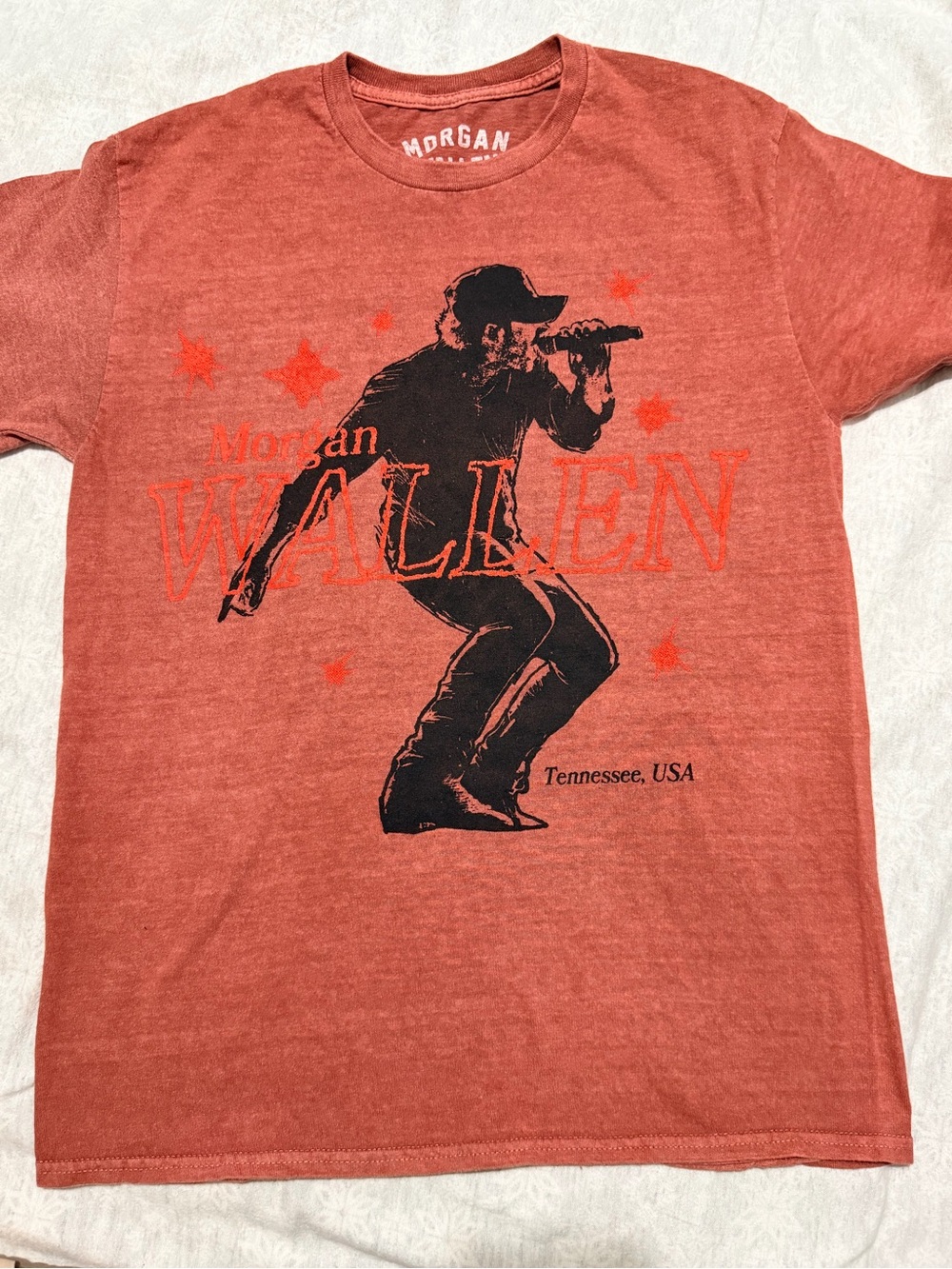 Official Morgan Wallen "Into My Eyes" Stars Graphic T-Shirt - XS/S
